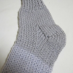 靴下　ウール100％手編みなのに安価 大人用Ｋ416 4枚目の画像