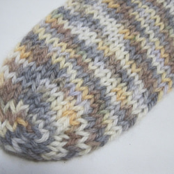 靴下　ウール100％手編みなのに安価  大人用Ｋ430 5枚目の画像