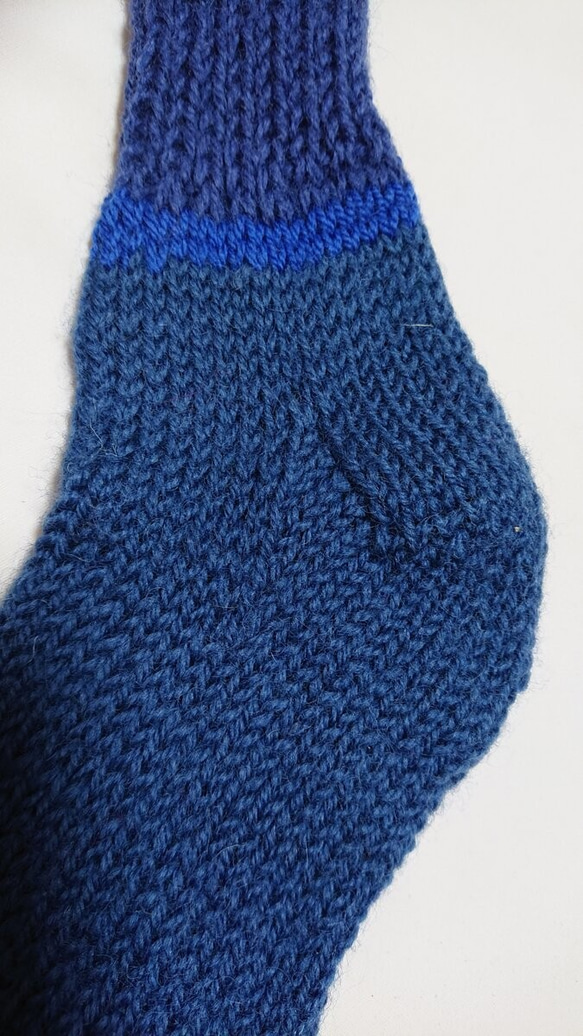 靴下　ウール100％手編みなのに安価 K463 4枚目の画像