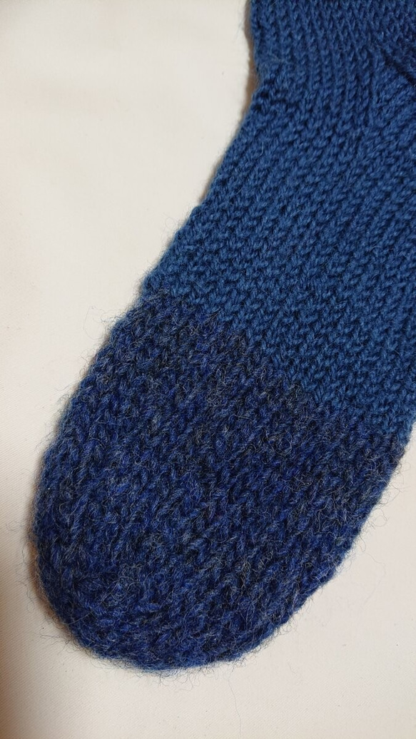 靴下　ウール100％手編みなのに安価 K463 5枚目の画像