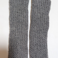 レッグウォーマー ウール100％ 手編み　やっぱりウールは肌触りが良く暖かい！K498 3枚目の画像