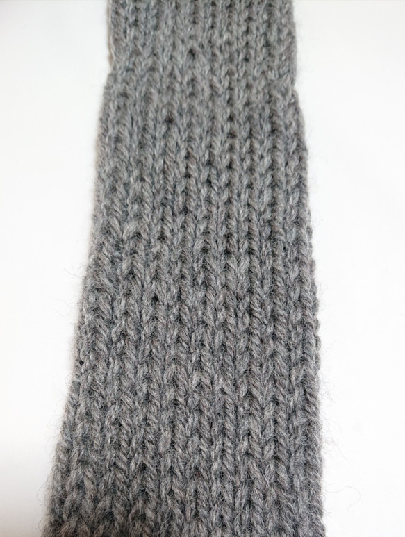 レッグウォーマー ウール100％ 手編み　やっぱりウールは肌触りが良く暖かい！K498 5枚目の画像