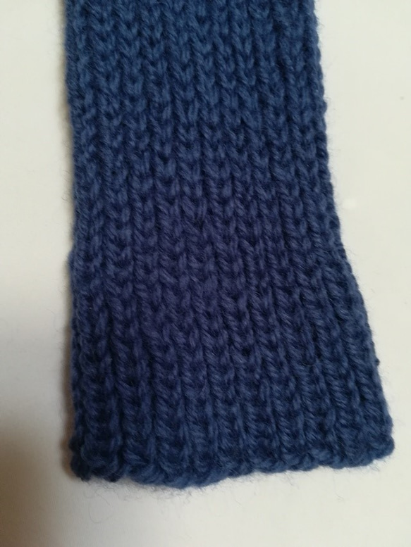 レッグウォーマー ウール100％ 手編み　やっぱりウールは肌触りが良く暖かい！K338 3枚目の画像
