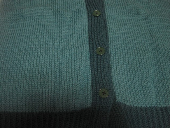 カーディガン　ウール100％手編みなのに安価　ゆったりサイズ　KS051 5枚目の画像