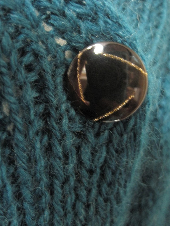 カーディガン　ウール100％手編みなのに安価　ゆったりサイズ　KS022 5枚目の画像