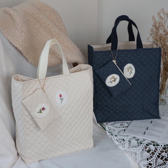 新作⭐︎キルトトートL ペイズリー柄　キルトビッグトート　ココア×ベージュ ハートキルトトート Alice | BAG・Accessory,♡Frill Bebe&