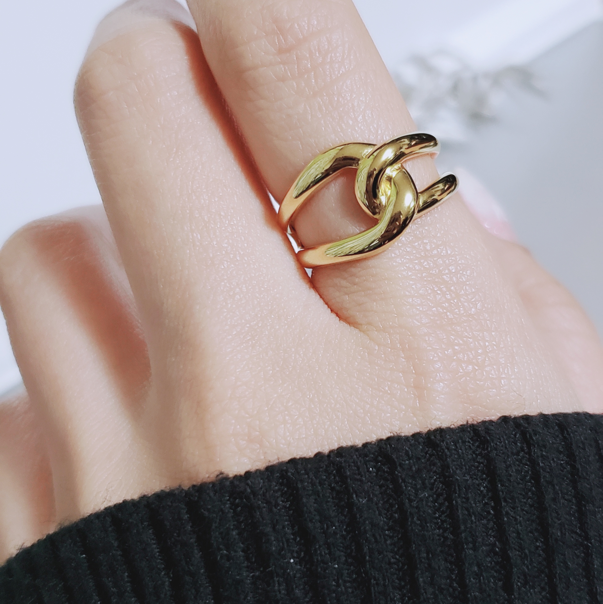 結びポイントゴールドリングH023G