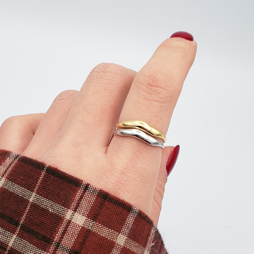 ウェーブ シルバーリングH086G 指輪・リング アトリエ HARU 通販  