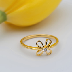 春の花レンギョウ指輪H105G 5枚目の画像