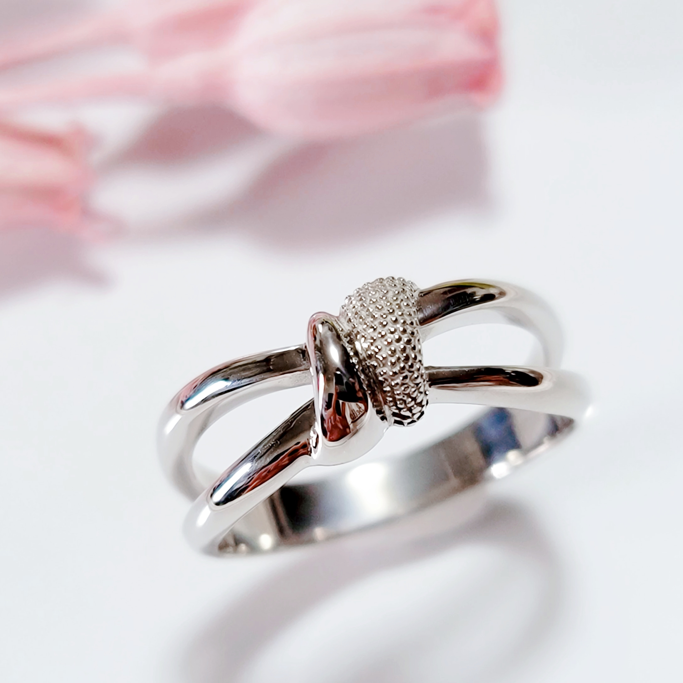 リボン結び♡シルバーリング　H131RH 5,824円