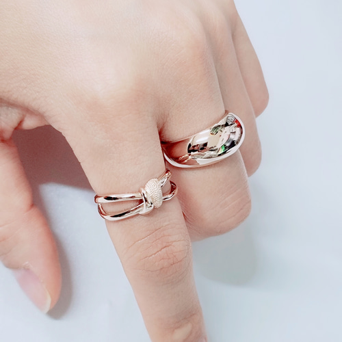 リボン結び♡ピンクゴールドリングH131P 指輪・リング アトリエ HARU