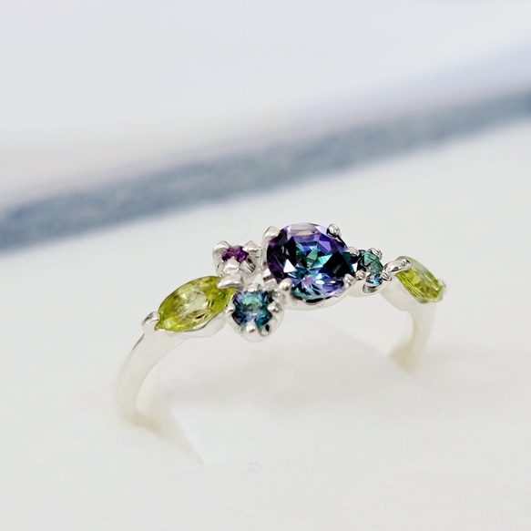 ◇天然石＊紫陽花＊ミスティックトパーズ＊ロンドンブルー
