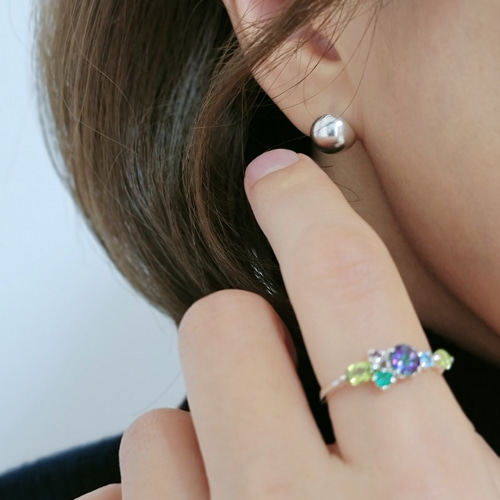 ワンポイント⋆ボールシルバーピアス HP-107S ピアス（スタッド・一粒