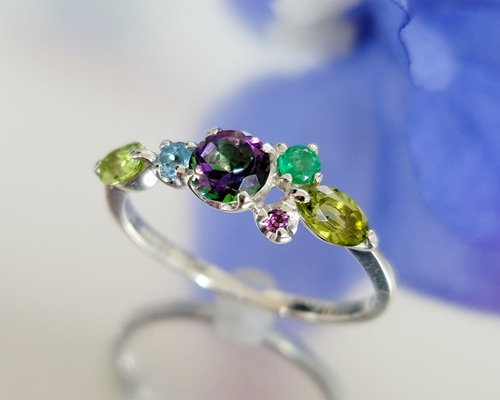 K18PG ガーネットトパーズ リング ミッシェルクラン　指輪 1_151c3fbb5bad75af79b48c624b4f