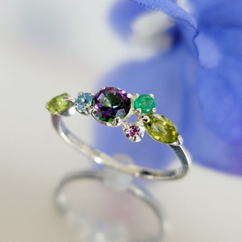 ◇天然石＊サンゴ＊ミスティックトパーズ＊エメラルド＊トパーズ