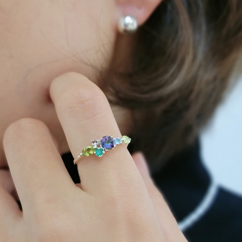 k様 エメラルド ミスティックトパーズ リング 16号 18号 k様 エメラルド ミスティックトパーズ リング 16号 18号