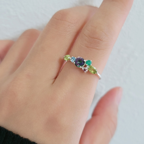 K18PG ガーネットトパーズ リング ミッシェルクラン　指輪 K18PG ガーネットトパーズ リング ミッシェルクラン 指輪 新作