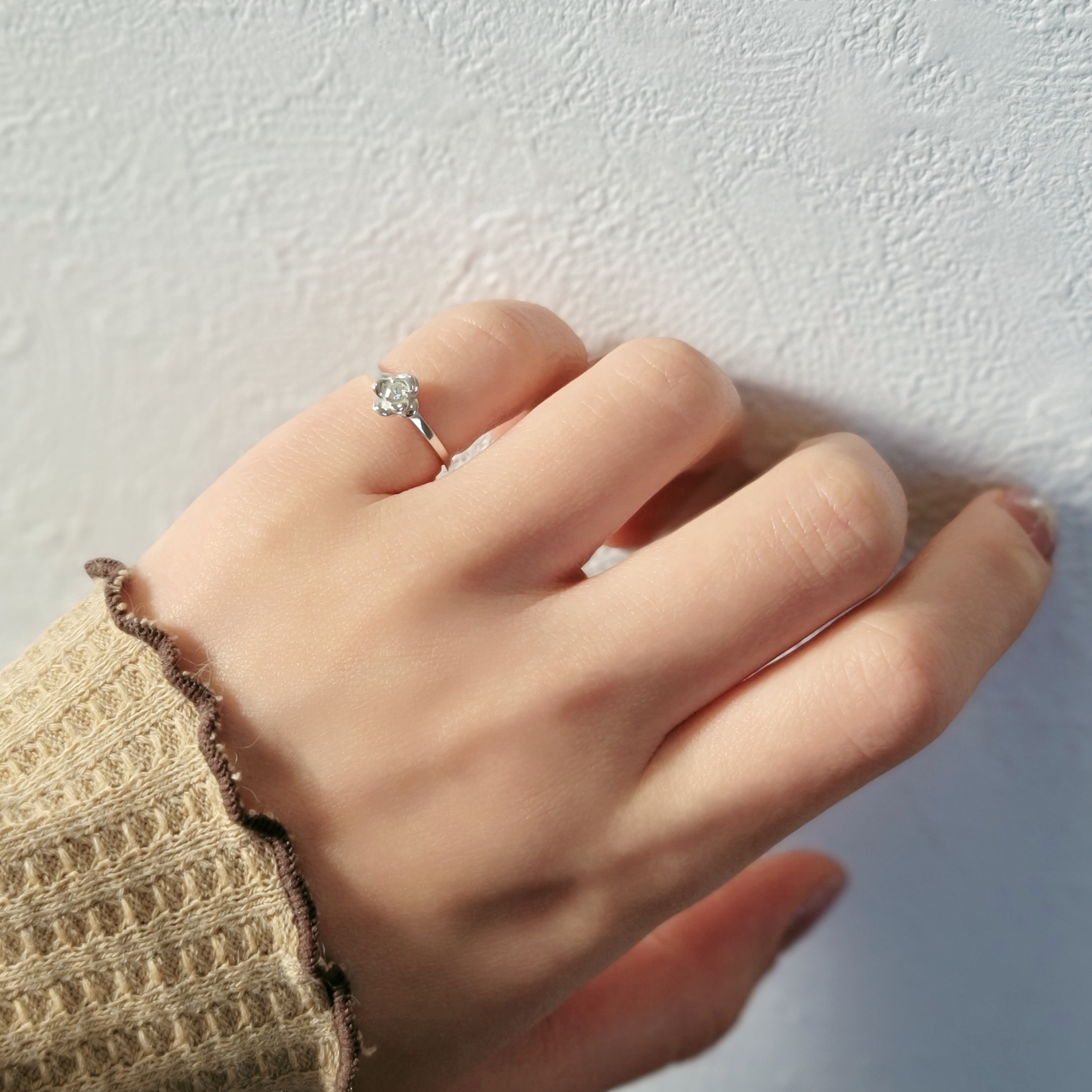 天然石＊1月~12月誕生石＊椿＊ピンキーリング＊シルバー H-172RH