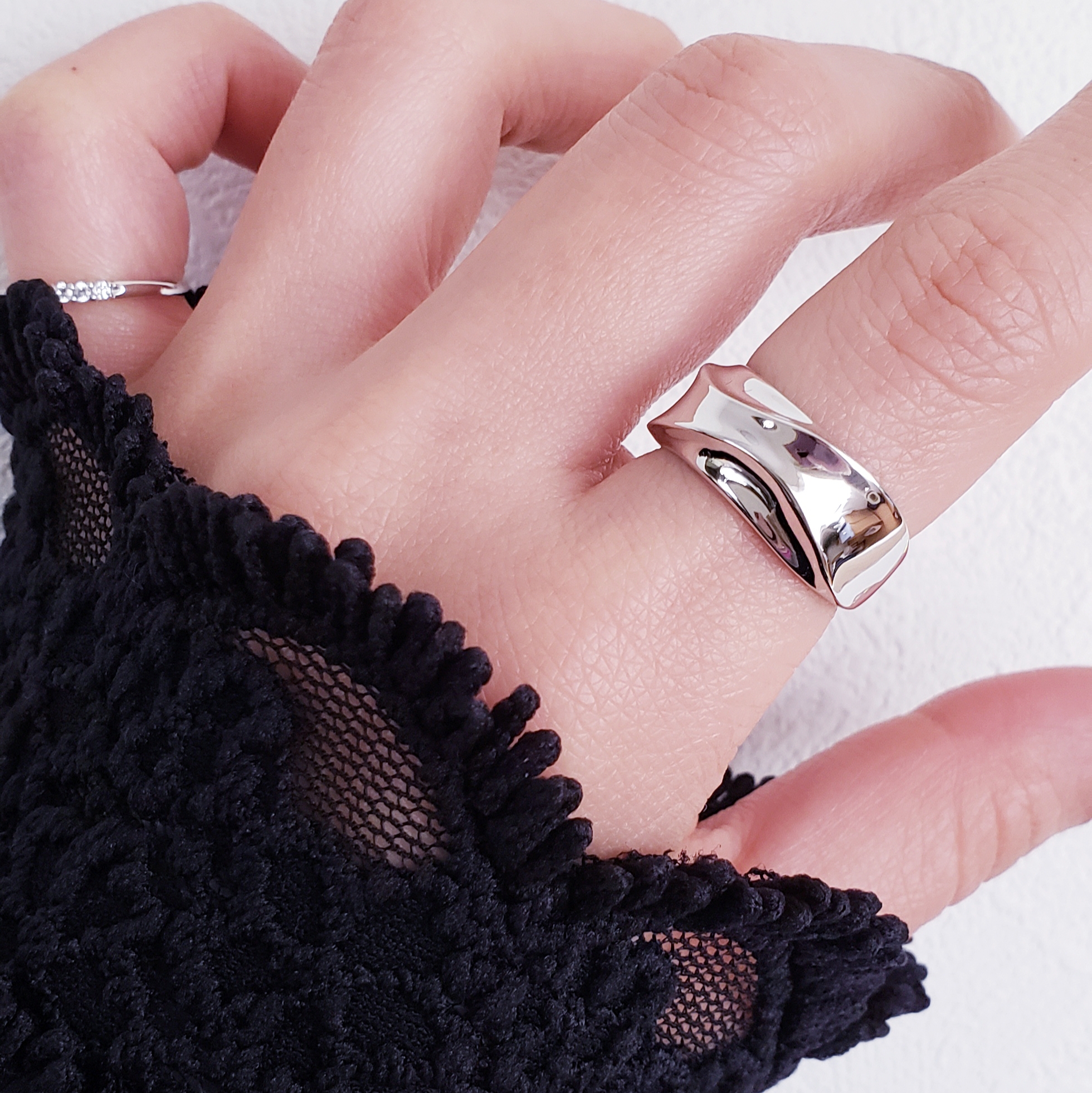 シルバー925☆ワイドリング H004R＜SV925＞