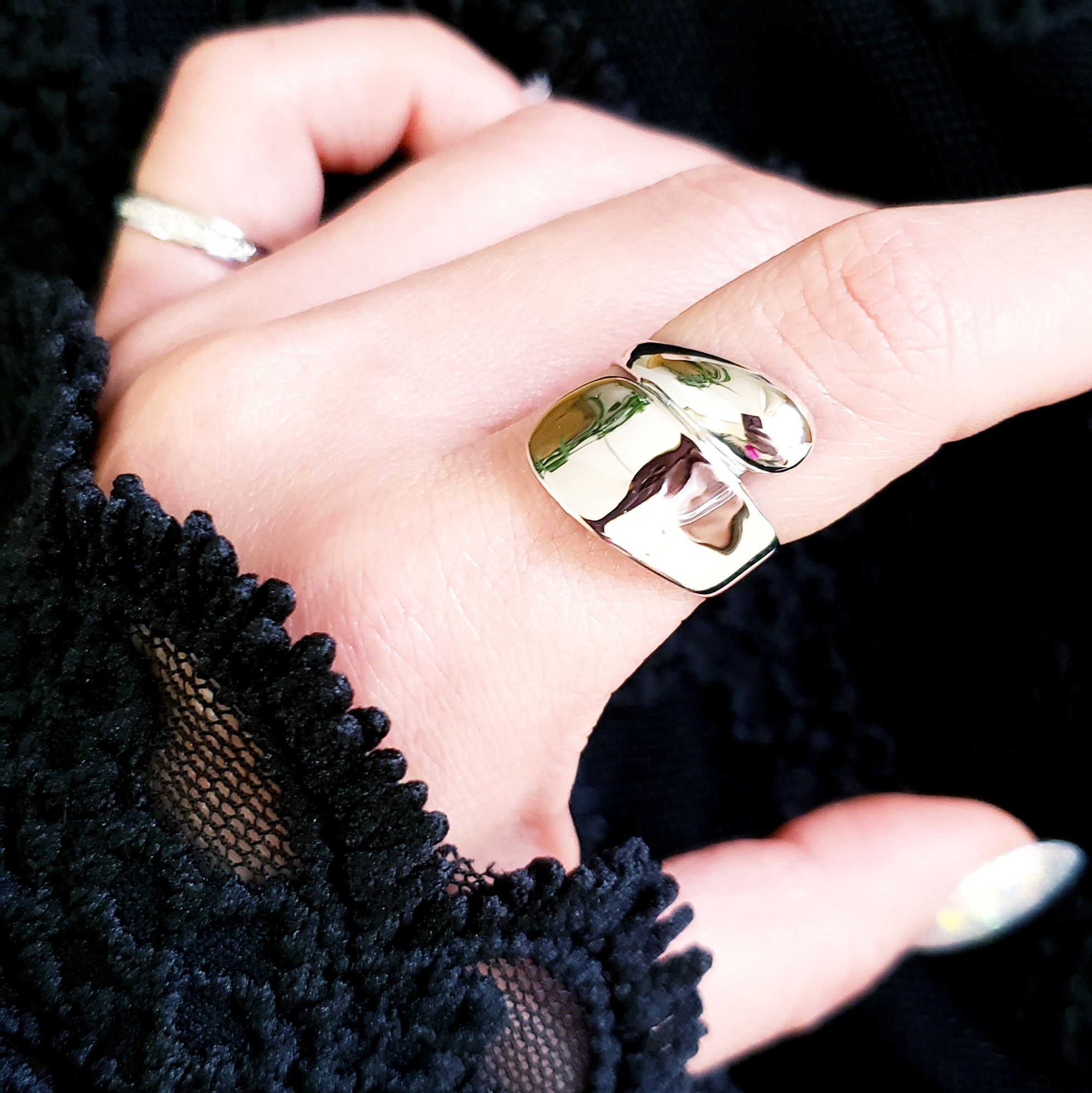 ドロップ　シルバーリング H001R<SV925＞ロジウム