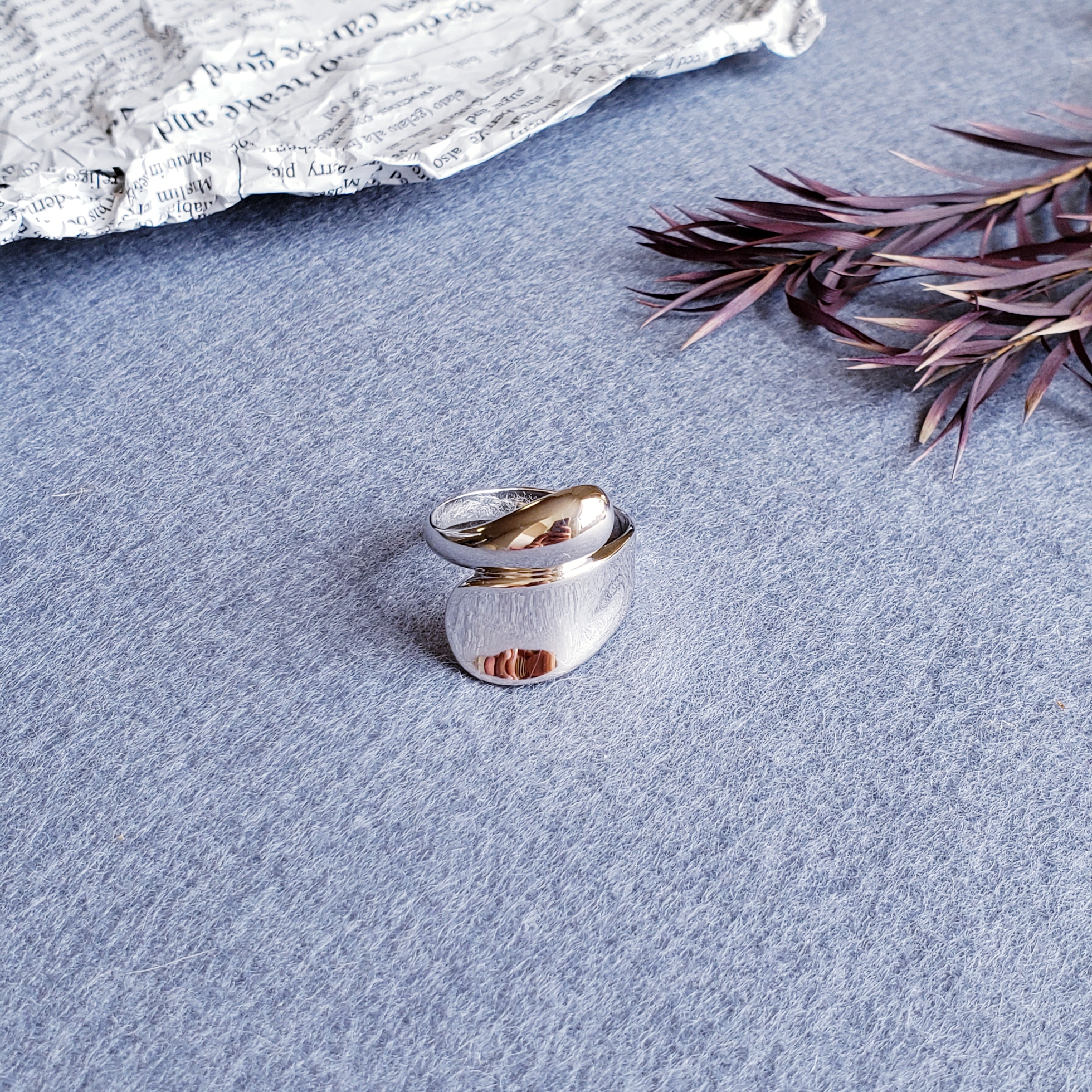 ドロップ　シルバーリング H001R<SV925＞ロジウム