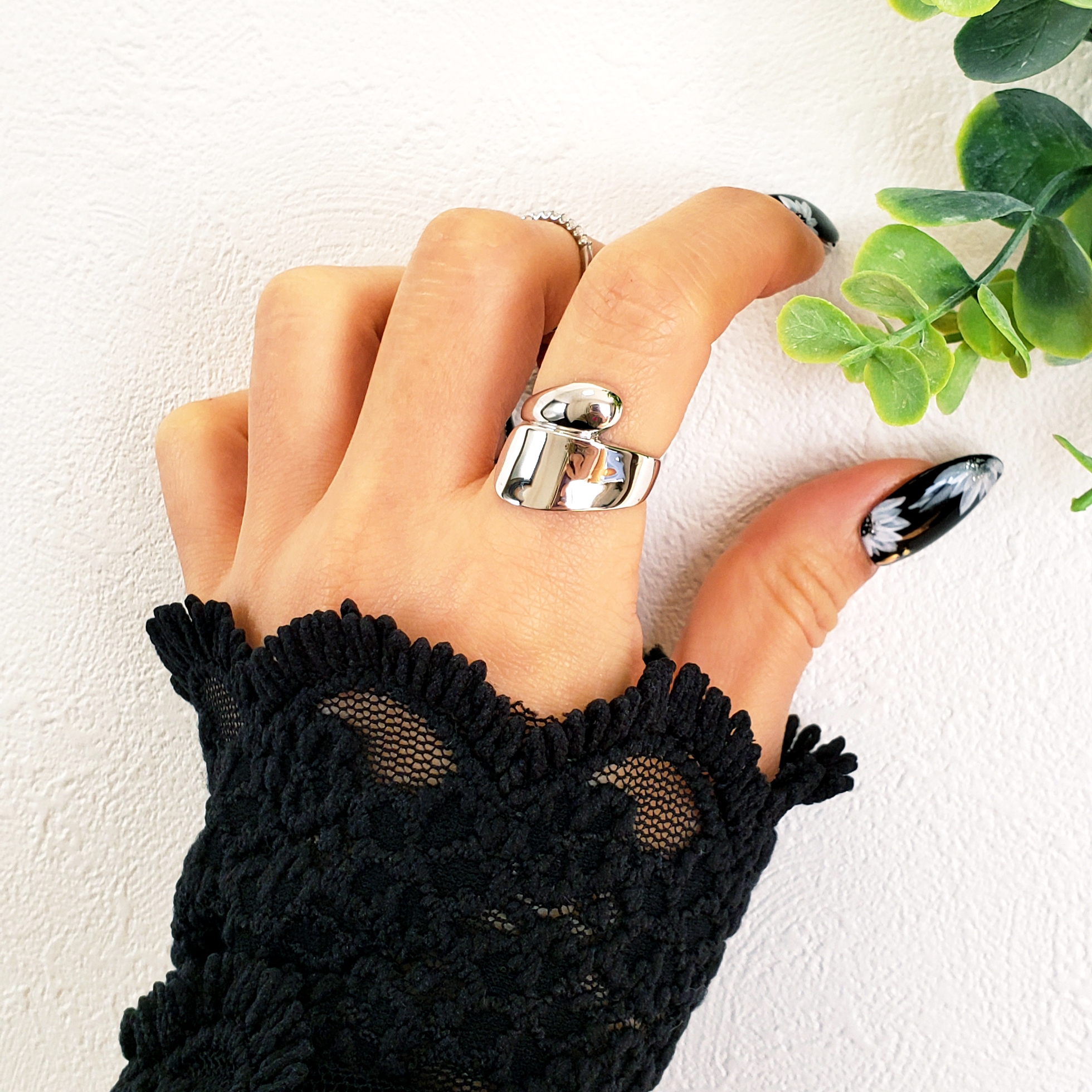 ドロップ　シルバーリング H001R<SV925＞ロジウム