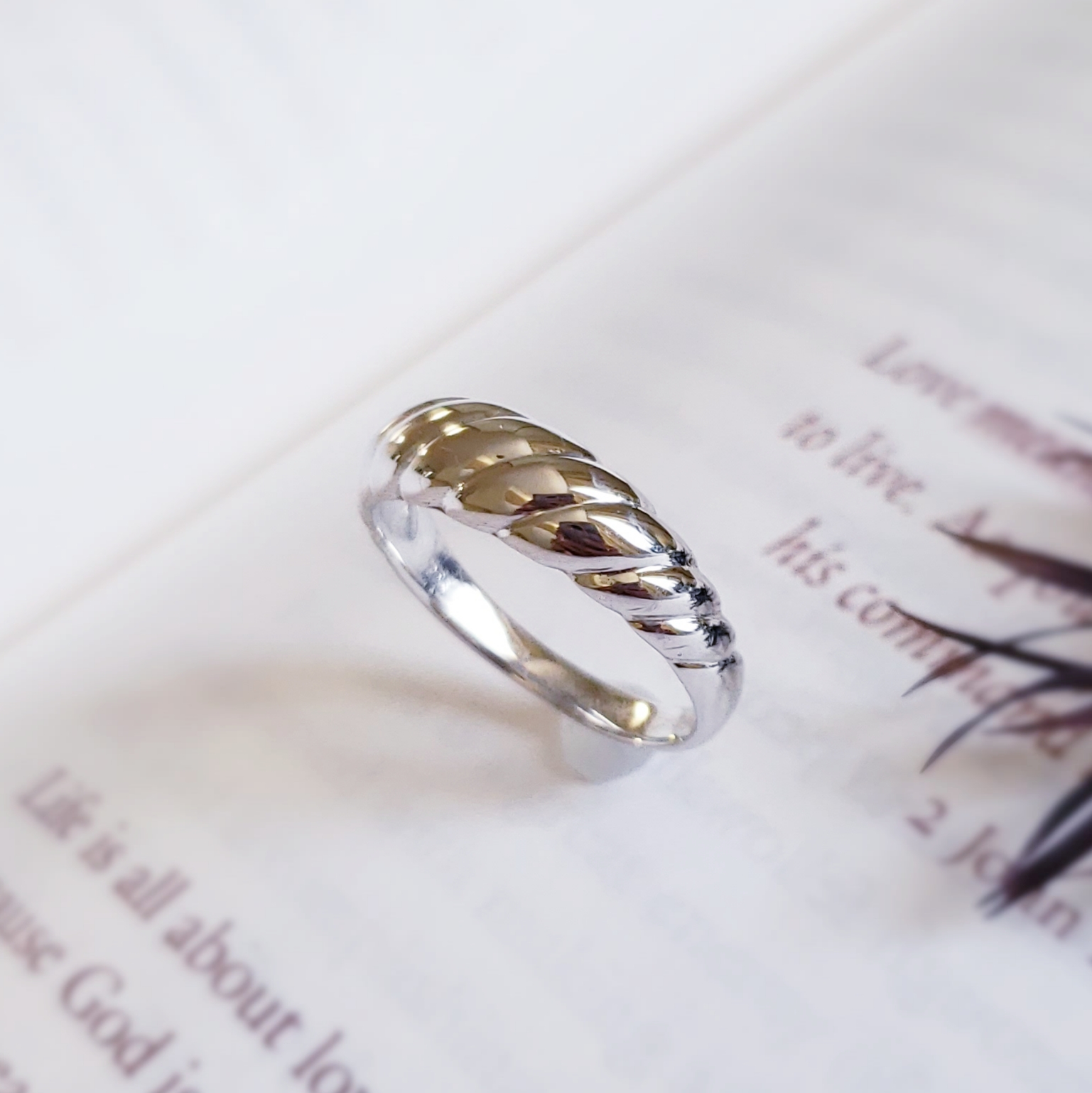 ◎ツイストリング＜SV925＞ロジウムH005R