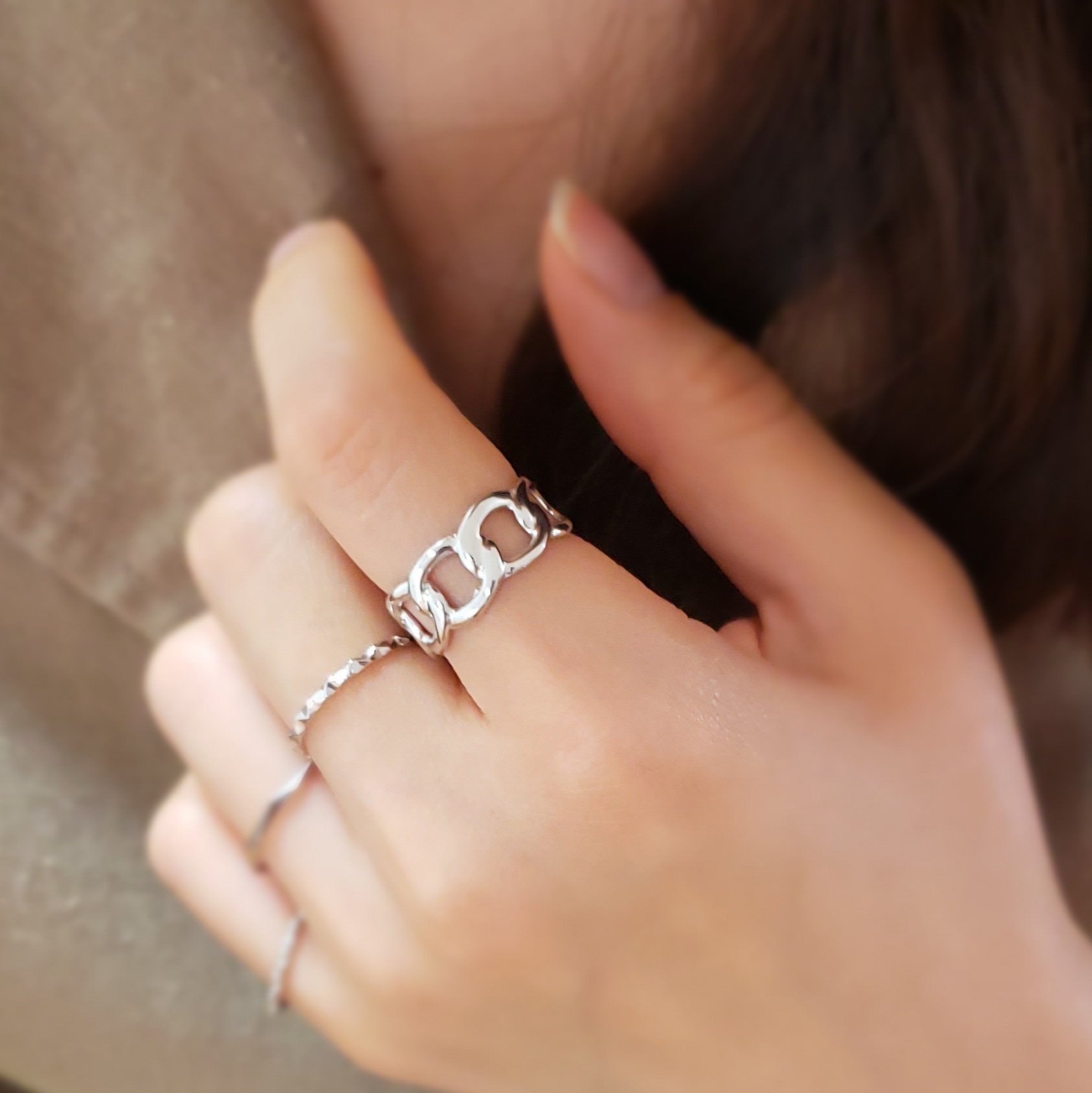 チェーンシルバーリングH035R