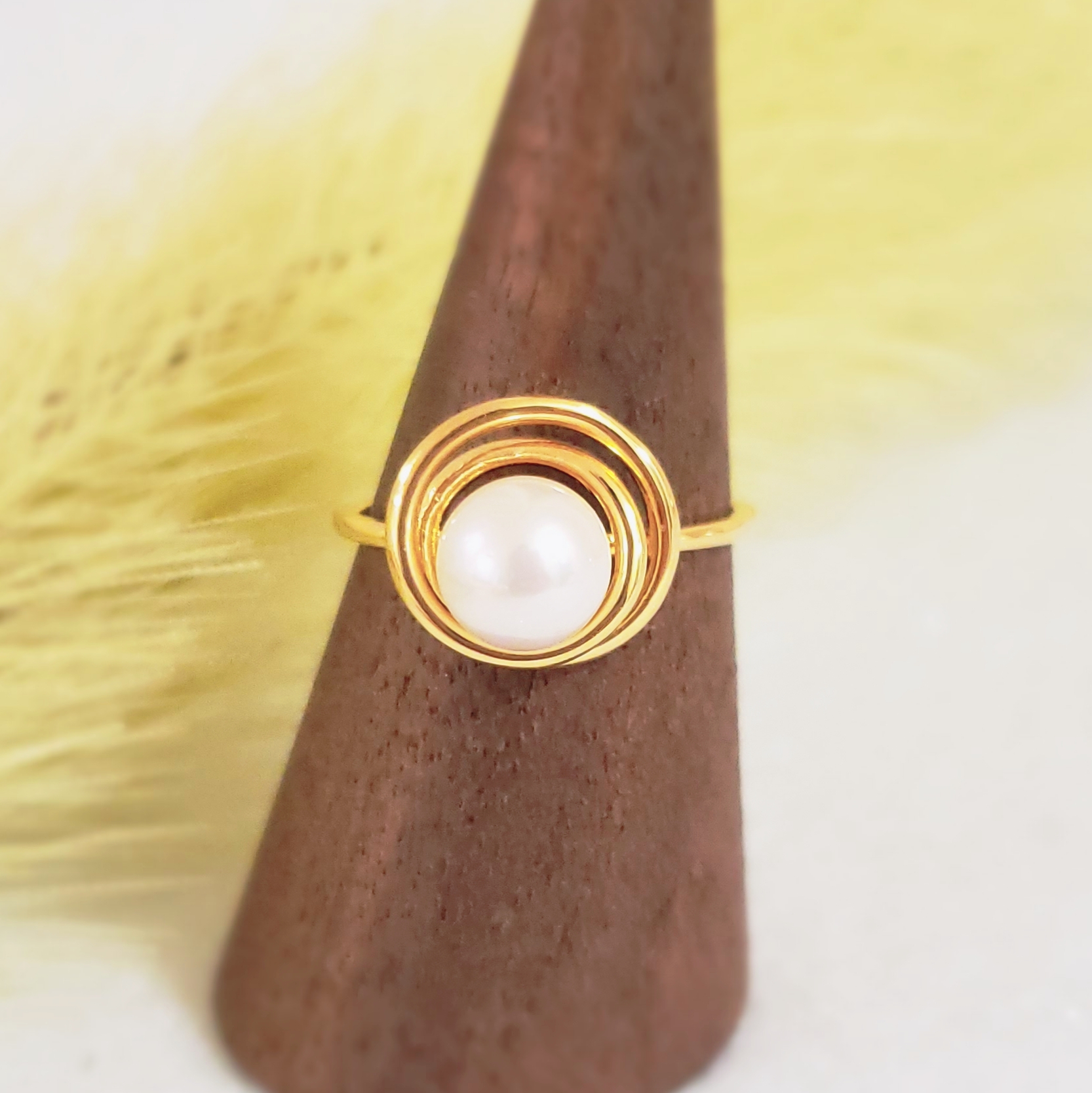 ○ワイヤパールGOLDリング○H031G