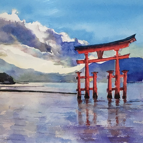 厳島神社 絵画 光 通販 6729058｜Creema(クリーマ)
