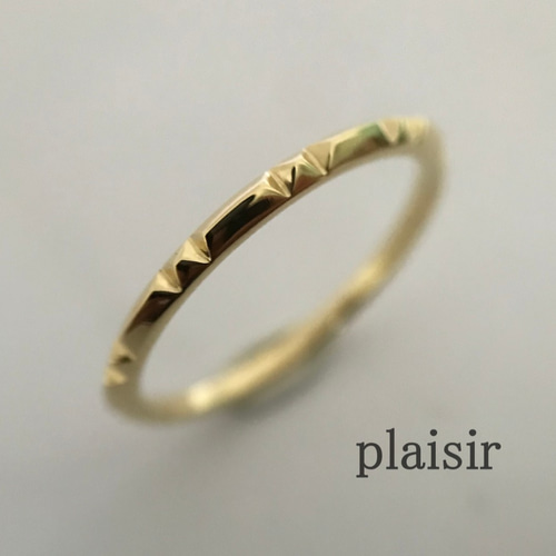 K10 K18 ミニ スタッズ リング 指輪・リング plaisir 通販｜Creema 