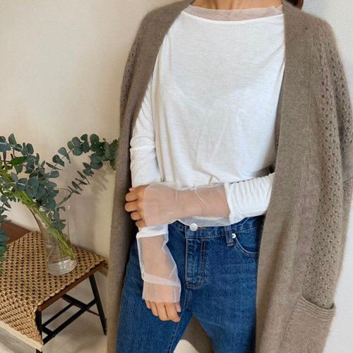 秋冬モヘアロングカーディガン カーディガン lanuance 通販 8001377