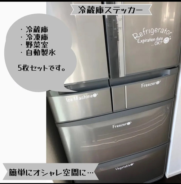 5.Refrigerator sticker 1枚目の画像