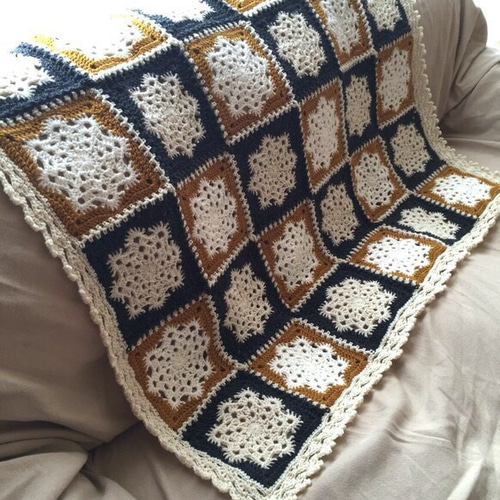 スノーモチーフブランケット その他インテリア雑貨 kao*ring 通販