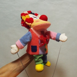 パペット　ピエロの口パクミトン人形 5枚目の画像