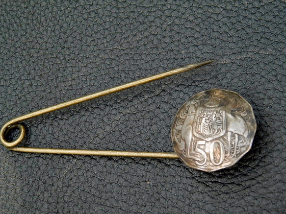 ＃B46  Australia Coin Brooch 8枚目の画像