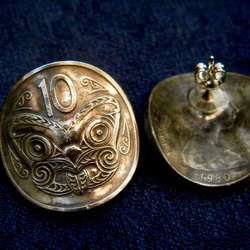 ＃E25  New Zealand Coin Earrings 4枚目の画像