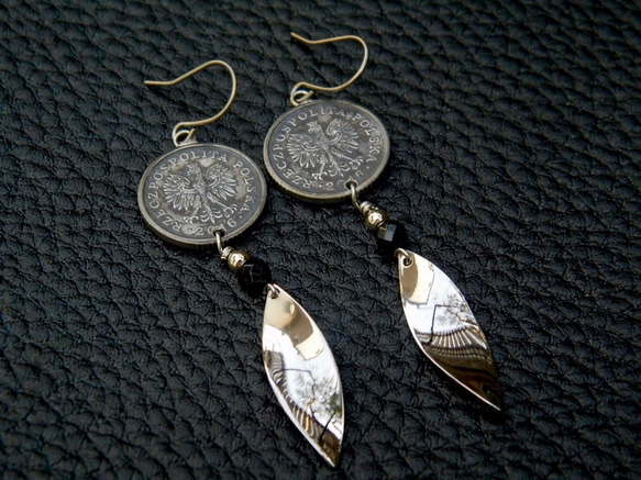 ＃E28　Poland Coin Earrings 4枚目の画像