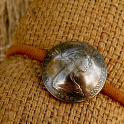 ＃H171  NewZealand Coin Hair Elastic 1枚目の画像