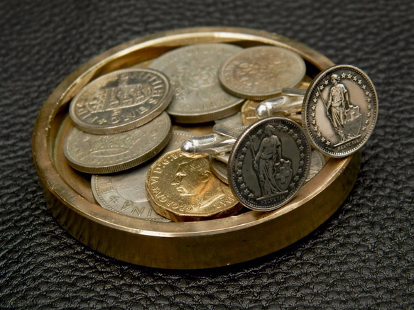 ＃C2 Switzerland  Coin Cufflinks 1枚目の画像