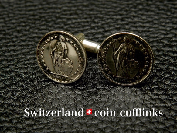 ＃C2 Switzerland  Coin Cufflinks 2枚目の画像