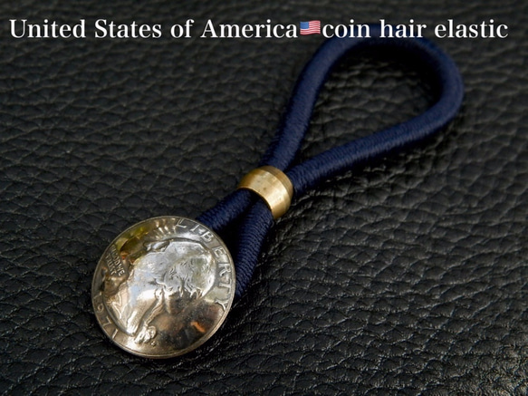 ＃H49　USA Coin Hair Elastic 2枚目の画像
