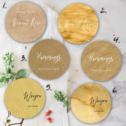 丸＃43】ツヤありショップシール☆サンキューシールアクセサリー台紙の