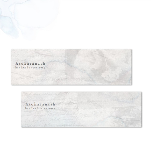 名刺半分＃92／アクセサリー台紙／ピアス台紙／ショップカード名入れ