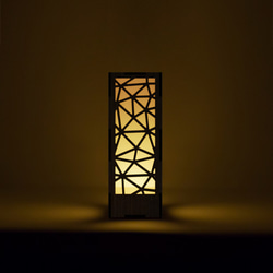 ミニ行灯 トライアングル - 置き型照明 Mサイズ プレーン 3枚目の画像