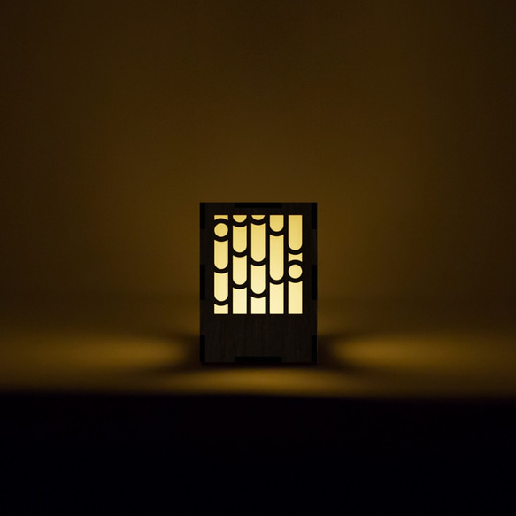 ミニ行灯 竹 - 置き型照明 Sサイズ プレーン 3枚目の画像