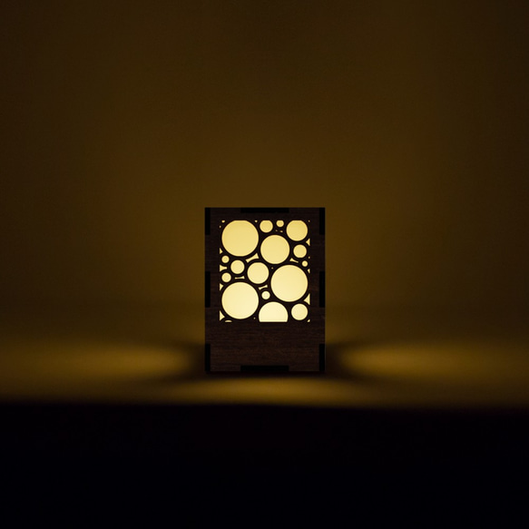 ミニ行灯 バブル - 置き型照明 Sサイズ カリン 3枚目の画像