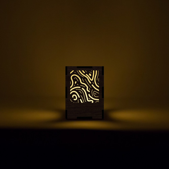 ミニ行灯 レギオン - 置き型照明 Sサイズ カリン 3枚目の画像