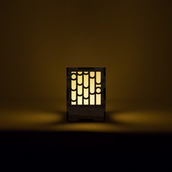 ミニ行灯 竹 - 置き型照明 Sサイズ マツ 3枚目の画像