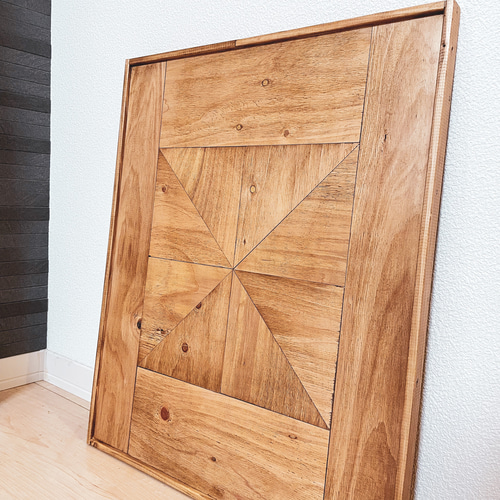 木製ヘリンボーン　テーブル天板 テーブル用ヘリンボーン天板＜USバーンウッド＞（SIZE: 600×600